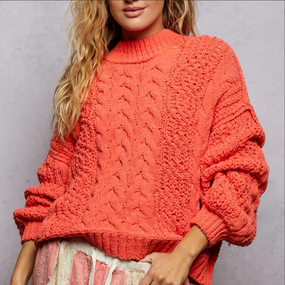 POL - Women's Coral Sweater ( Large Measurements) - Picture 3 of 6